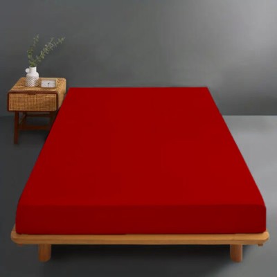 Husa de pat bumbac 100 % tricot rosu